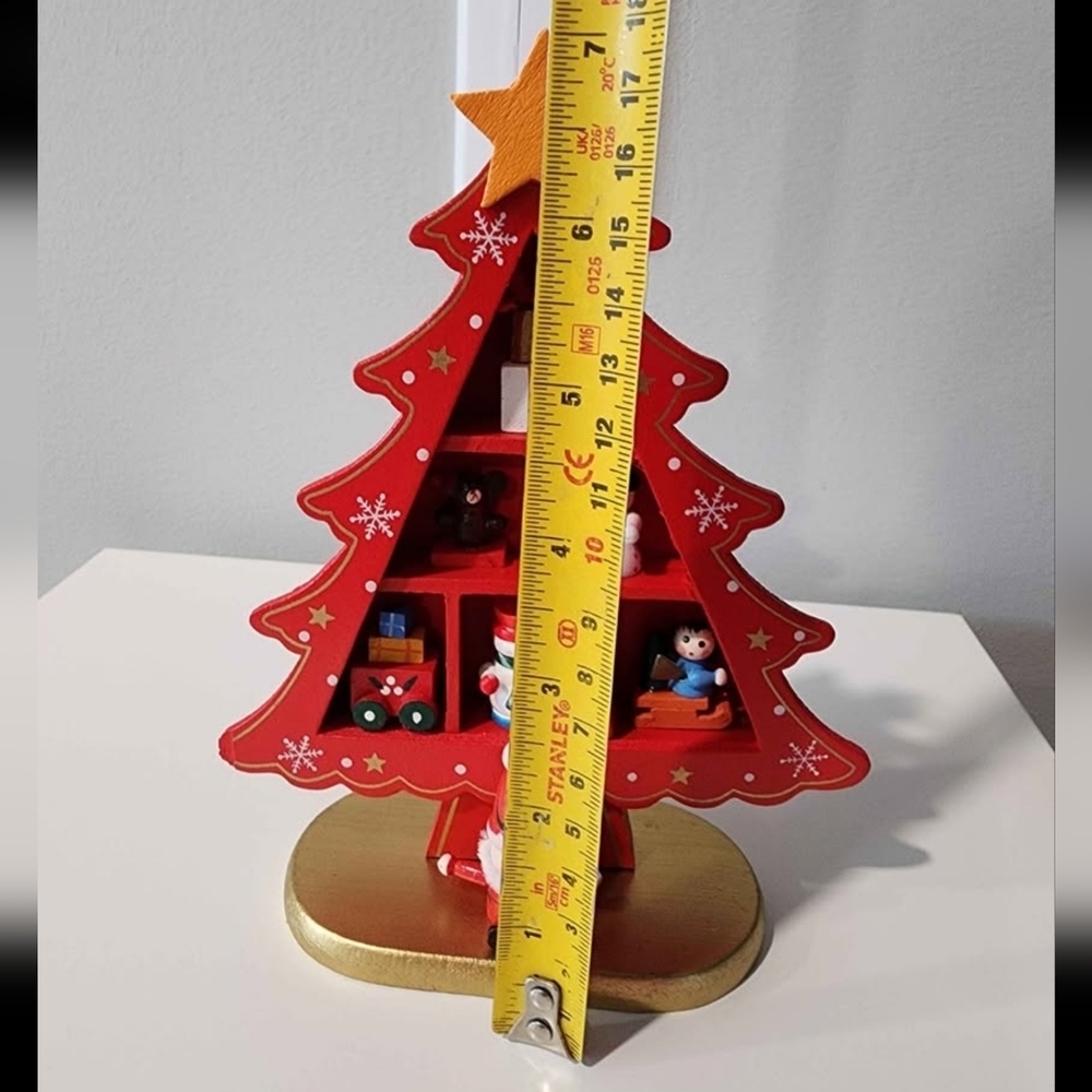 Vintage mini wooden Santa's toy workshop decor Brand New In Box - Picture 10 of 11